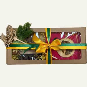 Набор с чаем и посудой "Новогоднее чаепитие"